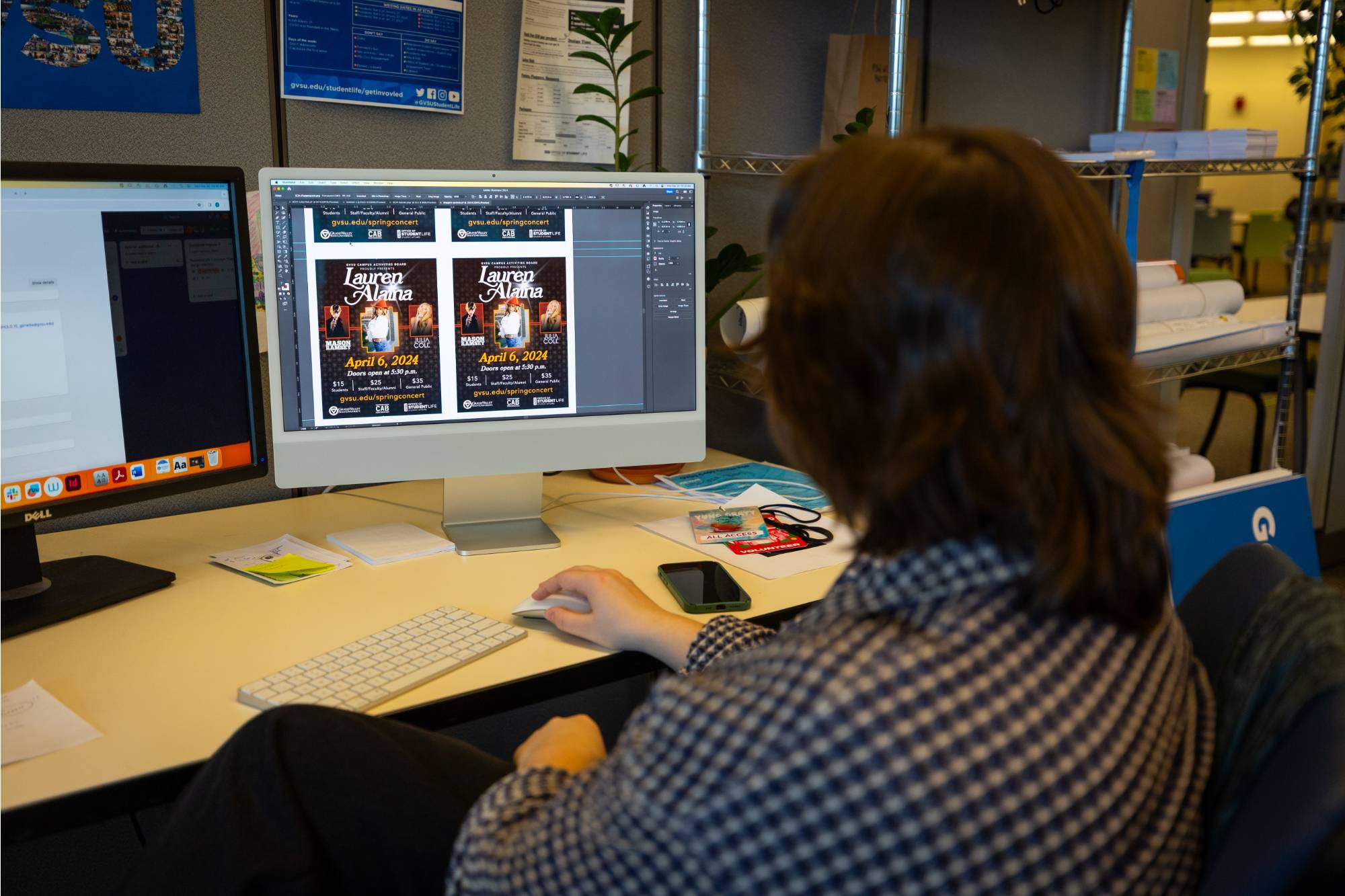 A student working on a desktop computer